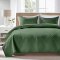 FLYMME Olive Green Twin Quilt Bedding Set Thin Lightweight Bedspreads, Modern by FLYMME