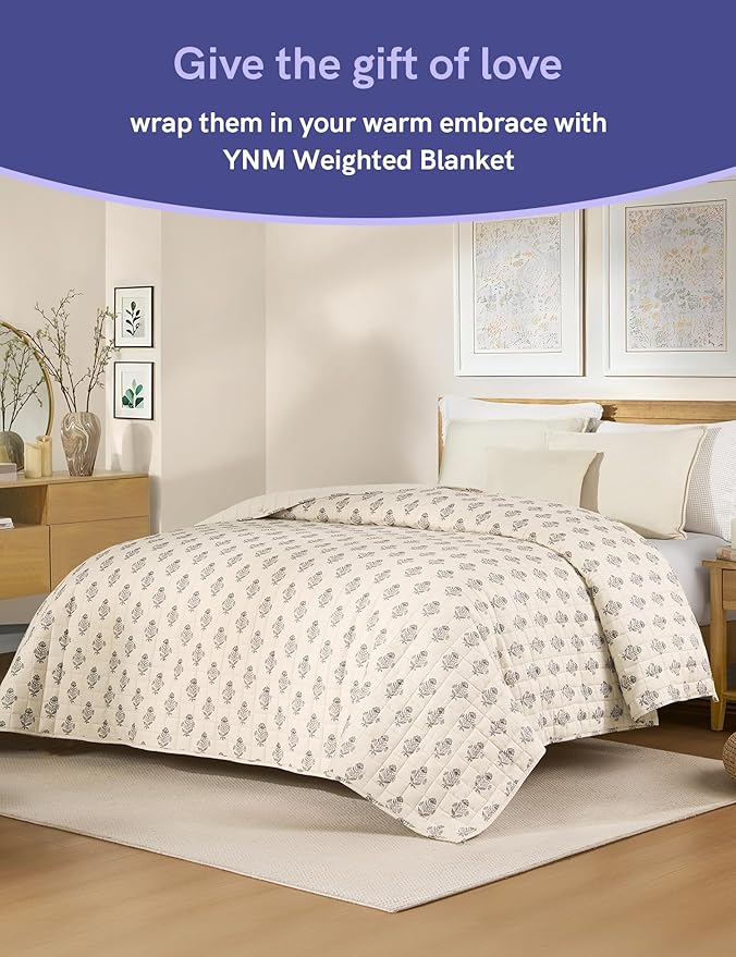 YnM King Size Linen Weighted Blanket - Image 4