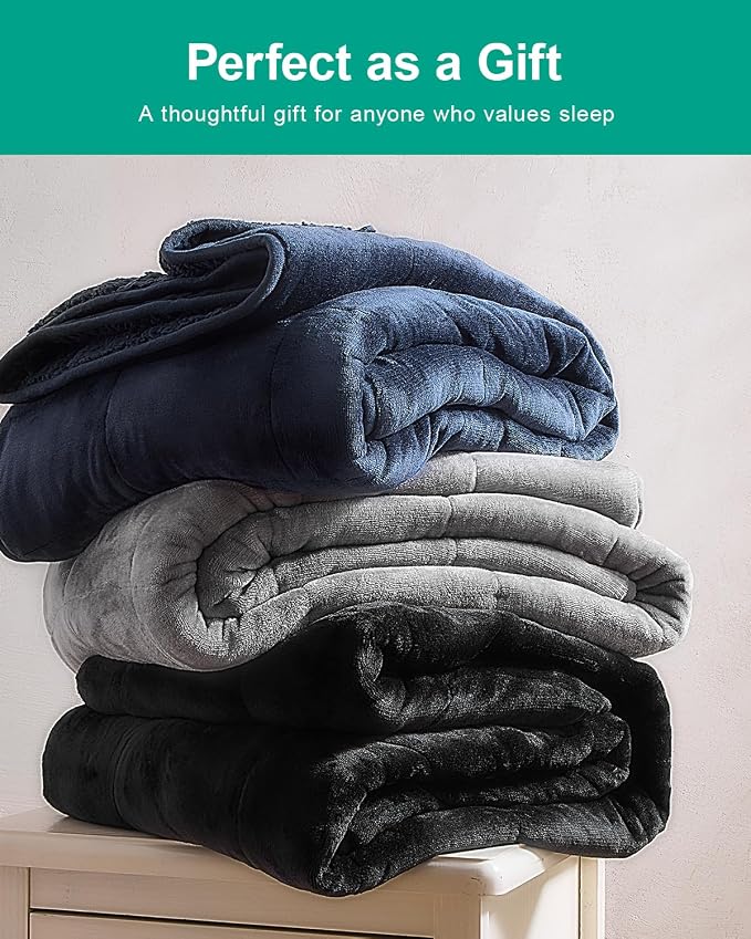 Super Fuzzy Soft Sherpa Fleece Weighted Blanket, 20 lbs Dual Sided Fluffy Heavy - Image 7