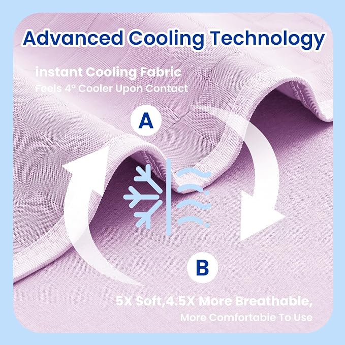 Topcee Cooling Blanket Throw- 50"x60" Summer Cooling Throw Blanket - Image 5