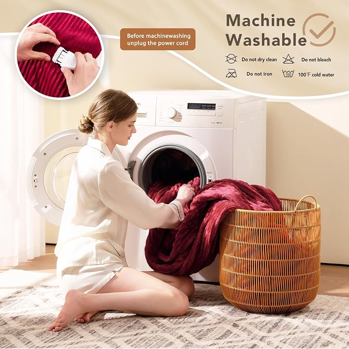 Homemate Electric Heated Blanket Queen Size - Image 7