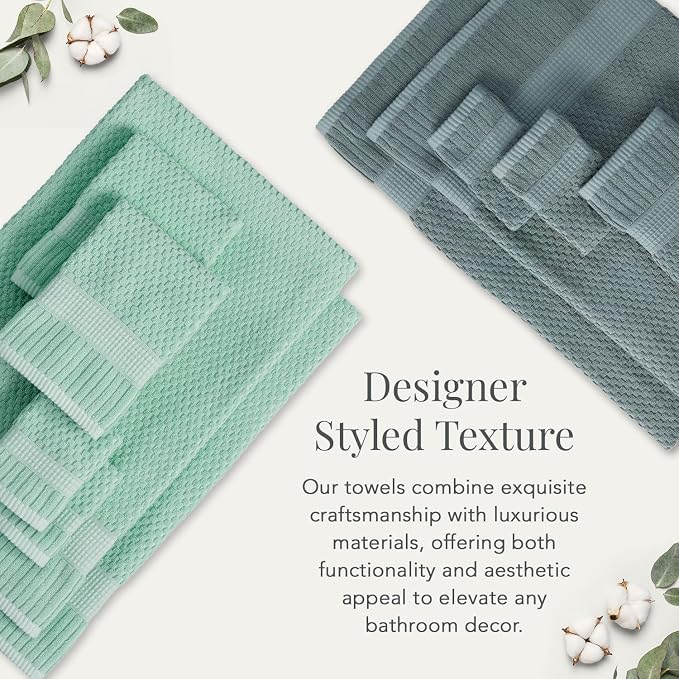 NY Loft 100% Cotton Bath Towel 4 Pack | Super Soft & Absorbent Quick-Dry Bath - Image 5