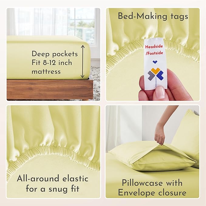 California Design Den Twin XL Bed Sheets Set - Image 5
