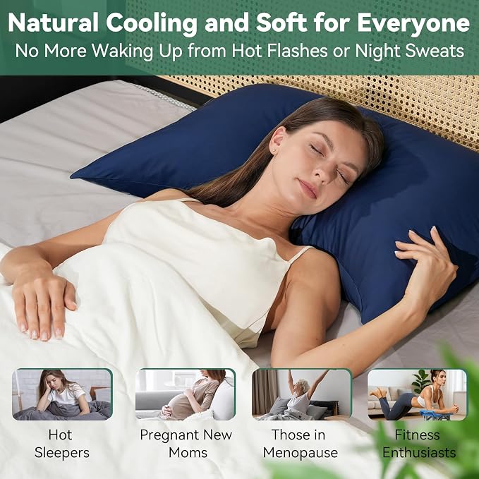 Cooling Curved Pillowcase for Side Sleeper Pillow - Image 5