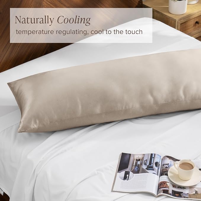 Bare Home 100% Rayon Made from Bamboo Luxury Body Size Cooling Pillowcase - Image 3