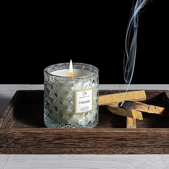 Chloefu LAN Smokey Fireside Scented Candle Gifts - Image 6