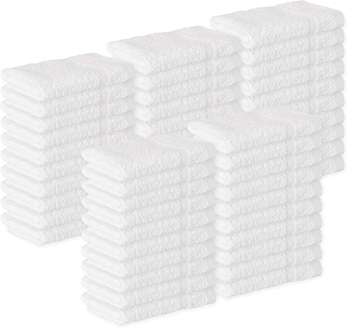 GREEN LIFESTYLE Washcloths 12" x 12" 50 Pack by GreenLifeStyle