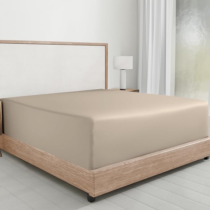 California Design Den Full Size Fitted Sheet Only, Soft 100% Cotton Sateen by CaliforniaDesignDen