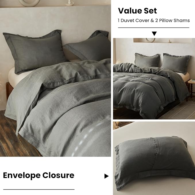 Simple&Opulence 100% Linen Duvet Cover Set - Image 4