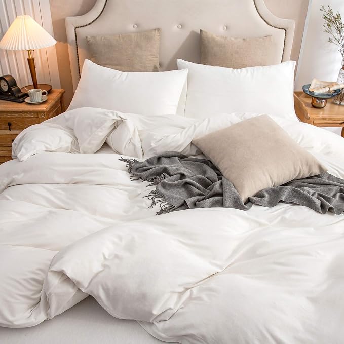 PURE ERA Jersey Knit Duvet Cover Set 100% T-Shirt Cotton Super Soft Comfy 2pc - Image 4