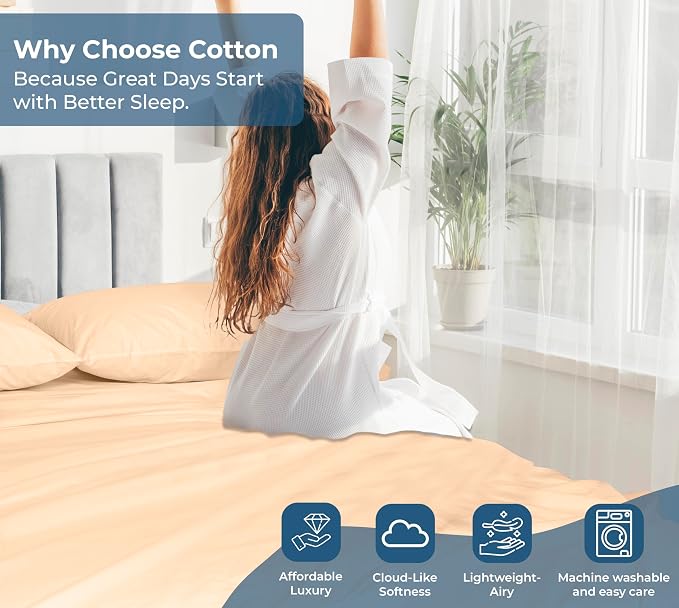 Royale Linen 100% Organic Cotton California King Flat Sheet Only - Image 7