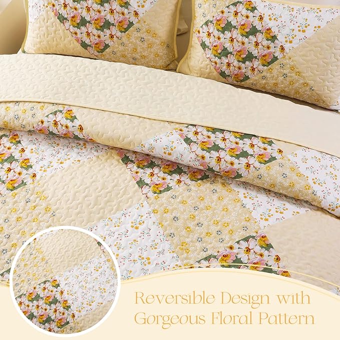 Exclusivo Mezcla Reversible Boho Quilts King Size - Image 3