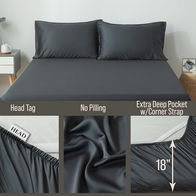 Bella Coterie Luxury Bamboo Viscose King Size Fitted Sheet Only | 100% - Image 3