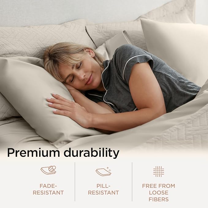 Threadmill Full Size Sheets | 800 Thread Count Bed Sheets - Image 5