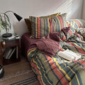 mixinni Vintage Striped Duvet Cover Set Full Size by mixinni