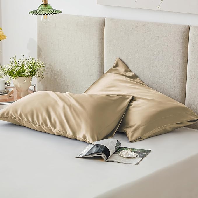 Love's cabin Satin Pillowcase Set of 2 Standard Size 20x26, Cooling Pillow - Image 5