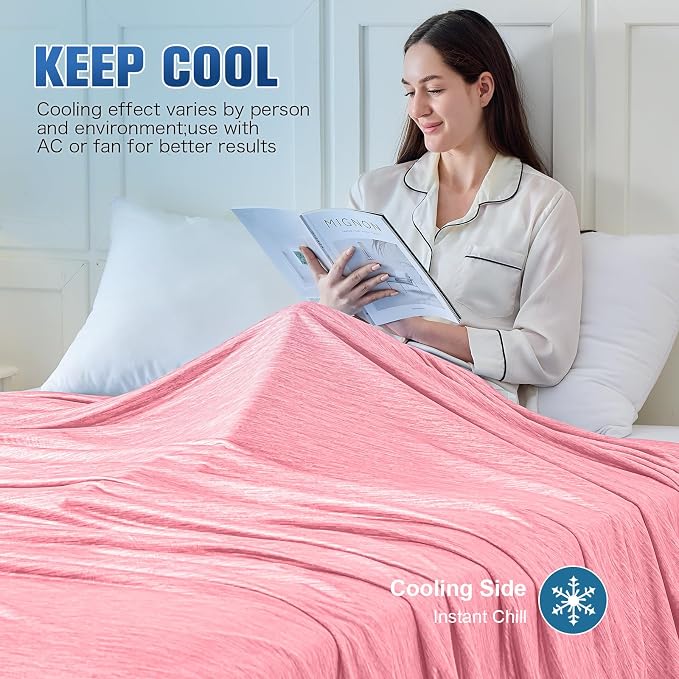 KMUSET Cooling Blanket Twin, Double Sided Summer Cooling Blankets - Image 5