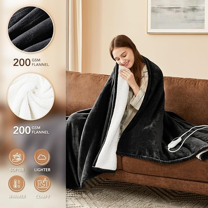 Homemate Electric Heated Blanket Twin Size - Image 2