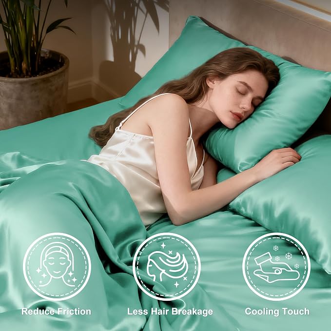 Love's cabin Twin Satin Sheets Sets - Image 3