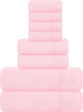 Belizzi Home 8 Piece Towel Set 100% Ring Spun Cotton, 2 Bath Towels 27x54 by Unknown