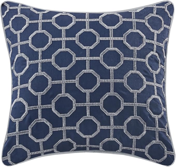 Madison Park Quilt Set Luxurious Jacquard Stripes Design - Image 11