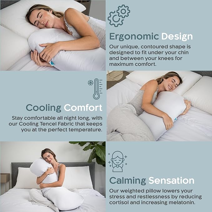 SleepCloud Weighted Body Pillow 8lbs - Image 4