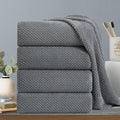 Hailea Gray Bath Towels Set 35x70 Inches by Hailea