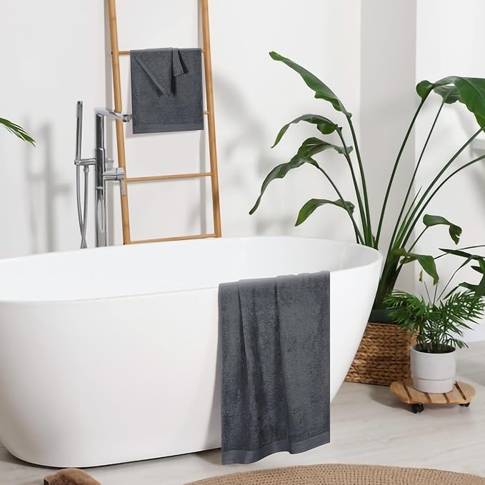 Ultra Soft 3 Pack Cotton Towel Set, Contains a Bath Towels 28x55 inch, a Hand - Image 5