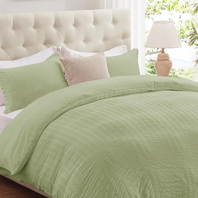 Cozyide Green Duvet Cover Queen Size, 3 Pieces Bedding Duvet Covers, Soft by cozyide