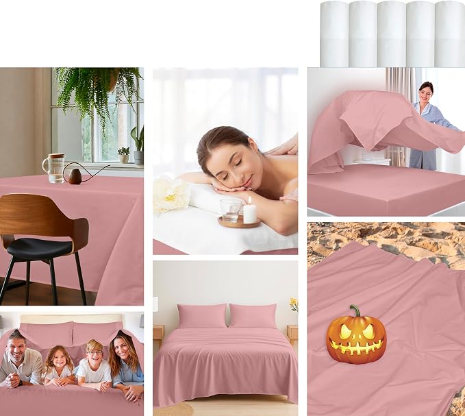 Royale Linens 100% Organic Cotton Full Flat Sheet Only - Image 8