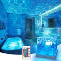Rechargeable Shower Light No Wiring, 16 Color Changeable Ocean Wave Projector by Unknown