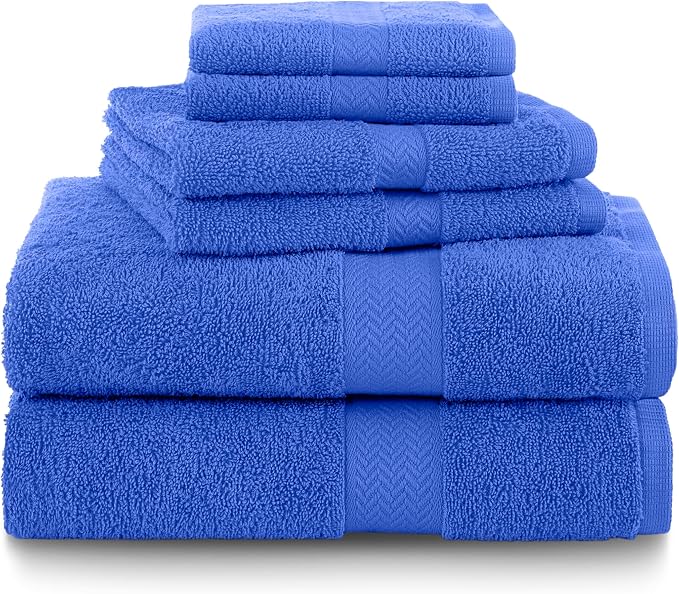 Martex 6-Piece 100% Ringspun Cotton Towel Set | Quick Dry | Super Absorbent & by Martex