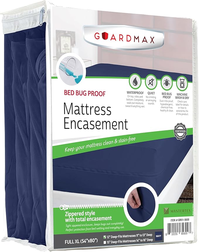 Guardmax Jersey Knitted Full XL Zippered Mattress Encasement by Guardmax
