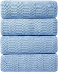 Ycosy 4 Pack Extra Large Microfiber Bath Towels Set, 35x70 inches, Less Lint by Ycosy