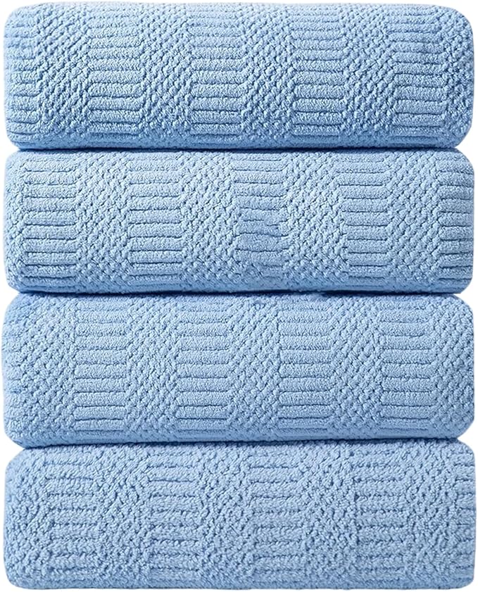 Ycosy 4 Pack Extra Large Microfiber Bath Towels Set, 35x70 inches, Less Lint by Ycosy