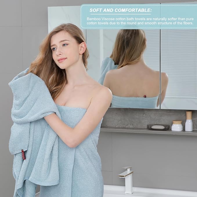 Aibaser Bath Towels, 27x54inch - Image 5