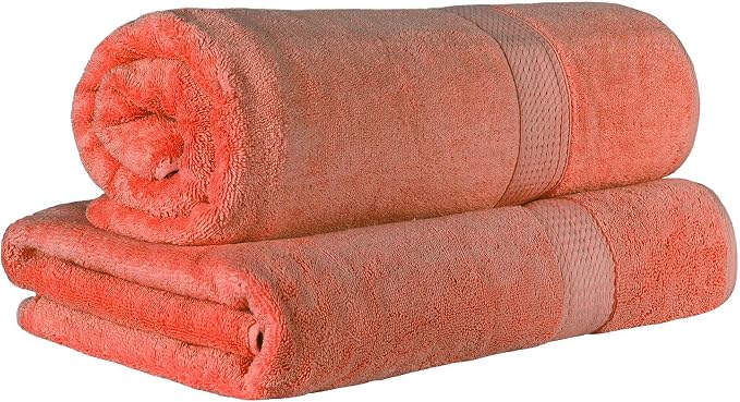 SUPERIOR Egyptian Cotton Pile Bath Sheet Set of 2, Ultra Soft Luxury Towels - Image 2