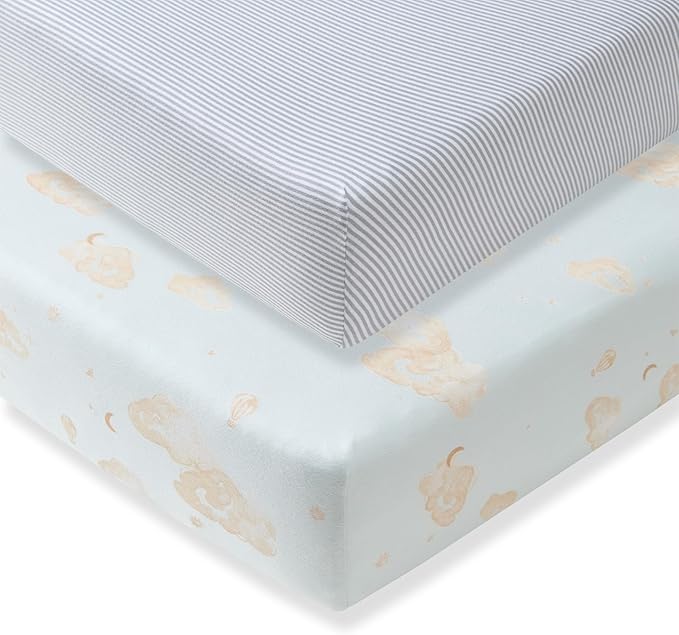 Burt's Bees Baby Essential Organic Cotton Fitted Crib Sheet, Breathable by BurtsBeesBaby