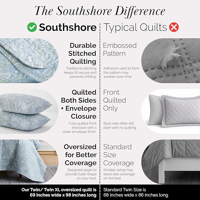 Southshore Fine Living, Inc. Twin XL Comforter Quilt Set, Dorm Bedding - Image 4