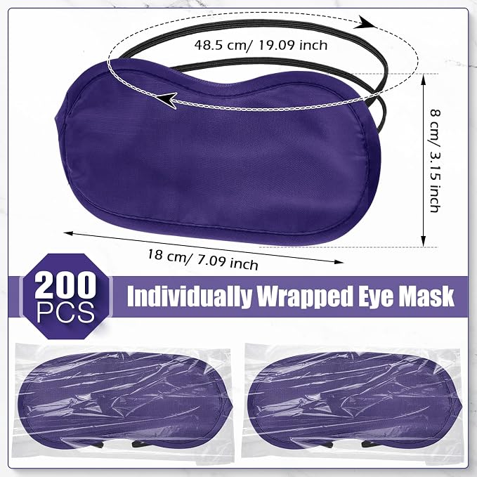 Tarpop 200 Pcs Eye Mask Sleeping Blindfold Eye Cover - Image 2