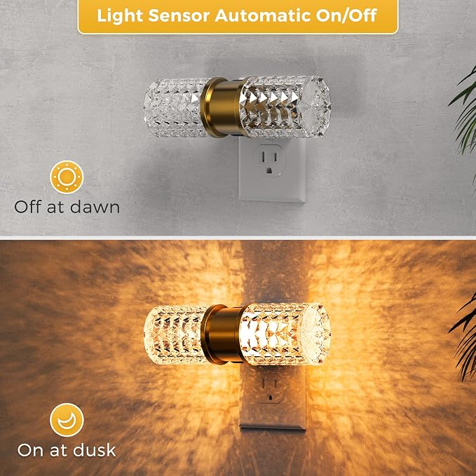 L LOHAS LED Night Light, Modern Night Lights Plug into Wall, Amber-3000K-5000K - Image 2
