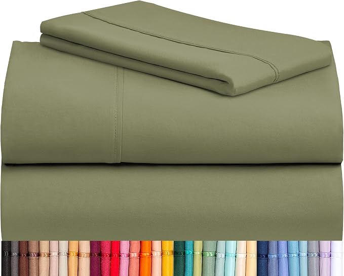 LuxClub 3 PC Sheet Bed Sheets Deep Pockets 18" Eco Friendly Wrinkle by LuxClub