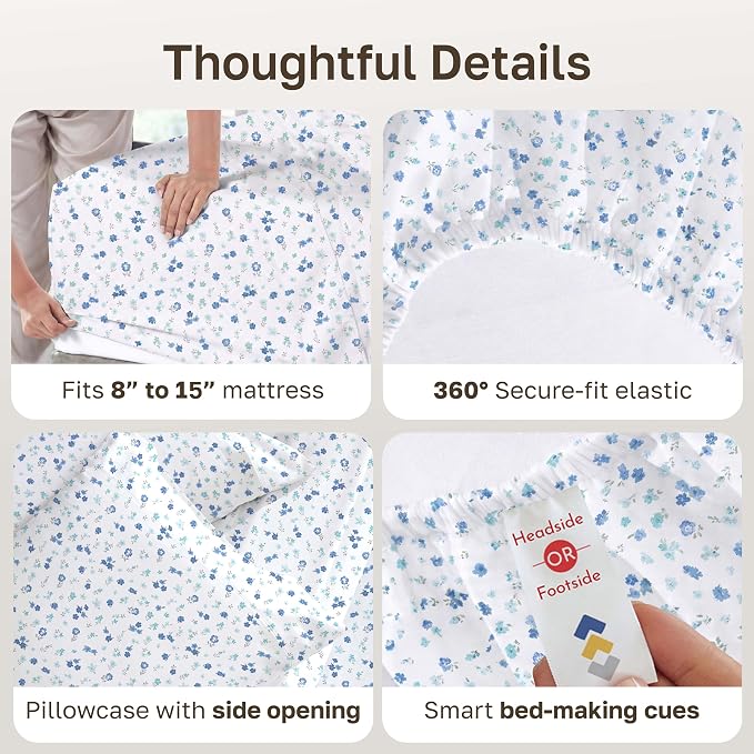 California Design Den Soft Twin XL 100% Cotton Sheet Sets, 400 Thread Count - Image 5