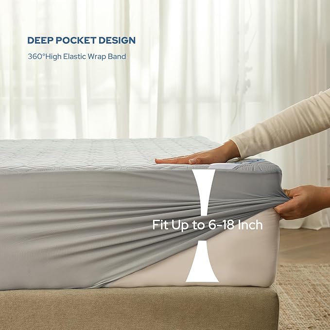BEDLORE Waterproof Mattress Protector, King Size Mattress Pad - Image 4