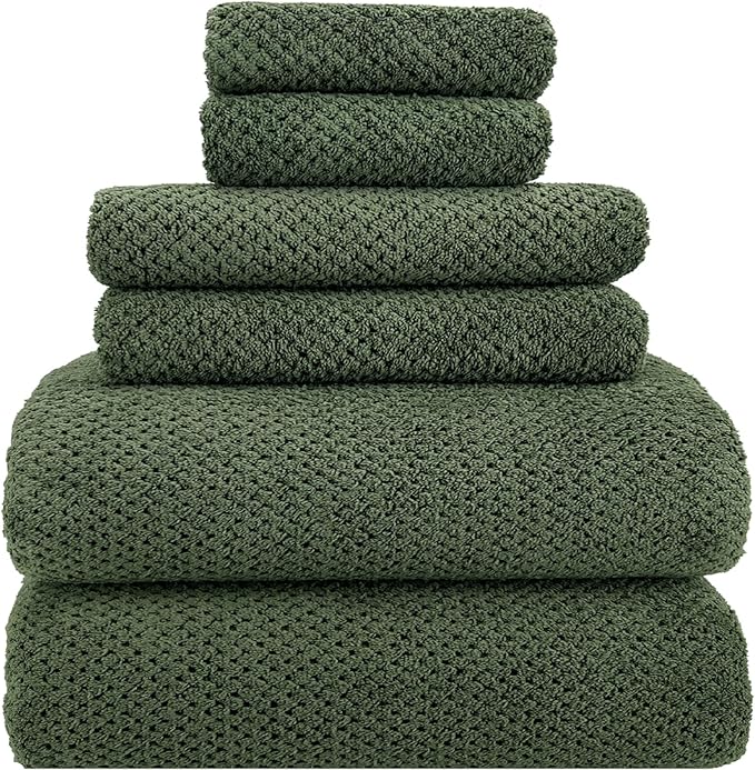 YTYC 29x59 Inch Bath Towels Set of 6 Large, Super Soft Lint Free Lightweight by YTYCTowels