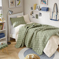 Comfort Spaces Twin Quilt Set Modern Reversible Ogee Coverlet Twin Bedding Set by ComfortSpaces