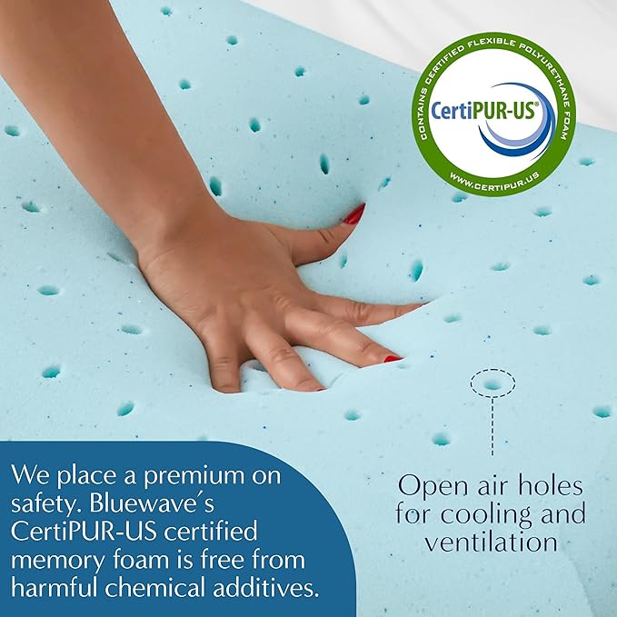 Bluewave Bedding Hyper Slim Gel Memory Foam Pillow - Image 6