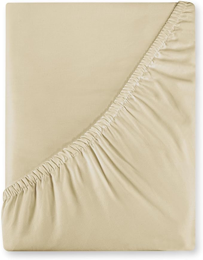 Royale Linens 400 Thread Count 100% American Grown Cotton Fitted Sheet Full Size by ROYALELINENS