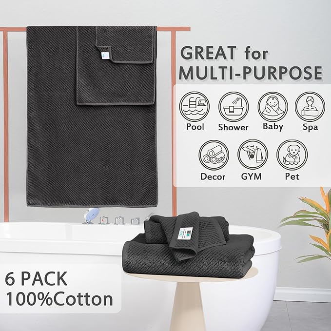 VOOVA & MOVAS Gray Towels - Image 3