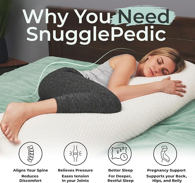 Snuggle-Pedic Body Pillow for Adults, Cozy Comfort Down Alternative Pregnancy - Image 2